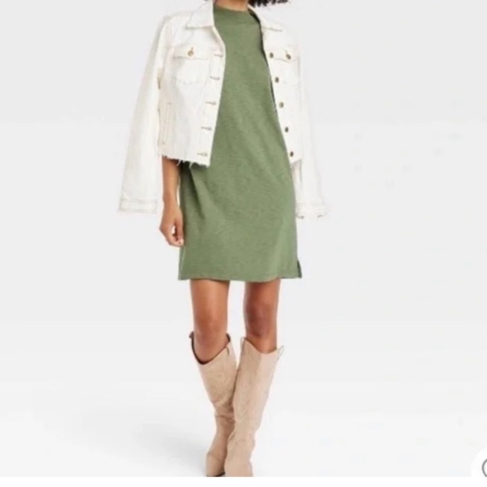 Universal Thread Women’s Elbow Sleeves Knit. T-Shirt Dress NWT - Picture 2 of 2